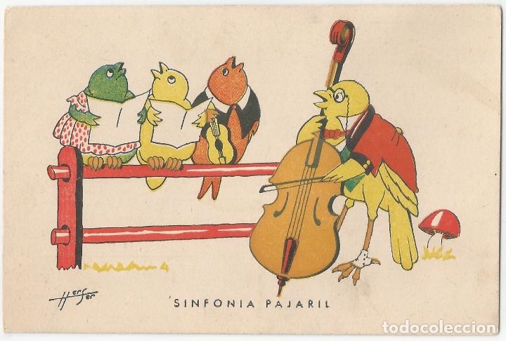 Postales: ILUSTRADOR: DESCONOCIDO, SINFONIA PAJARIL - CAPOSA SERIE B2 - SIN CIRCULAR