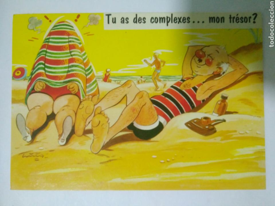 Postales: POSTAL ANIMADA TU AS DES COMLEXES ....MON TRESOR?EN LA PLAYA.ca1