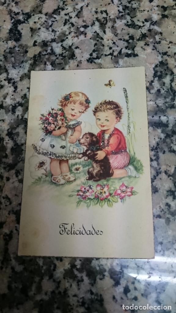 Cartes Postales: POSTAL FELICIDADES ILUSTRADA.EDICIONES EXCLUSIVAS CIMA ESCRITA