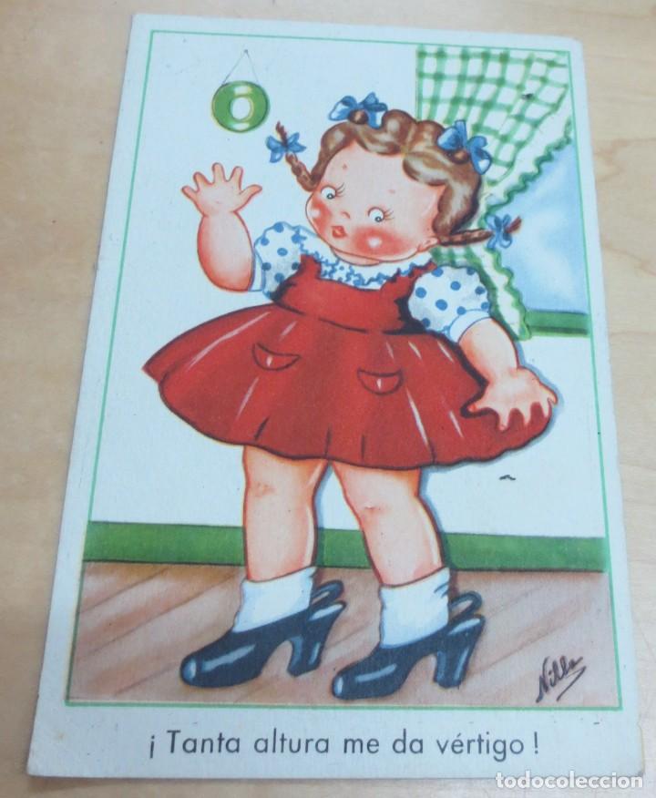 Postais: POSTAL INFANTIL ILUSTRADA POR NILLA COLECCI&Oacute;N NILLA SERIE A 14X9 CM. ESCRITA