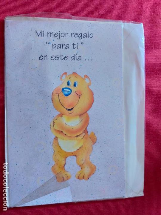 Postais: Postal infantil. Se abre y contin&uacute;a la frase. Felicitaci&oacute;n divertida. Sin circular
