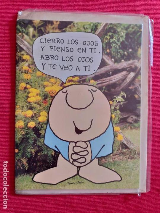 Postais: Postal grande. Se abre y contin&uacute;a la frase. Rom&aacute;ntica y divertida. Sin circular