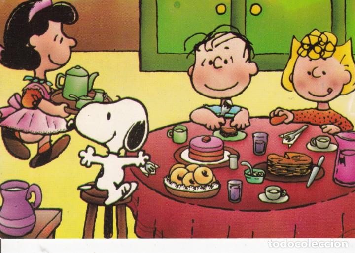 Postales: Snoopy comiendo donuts (sin circular) - Foto 1