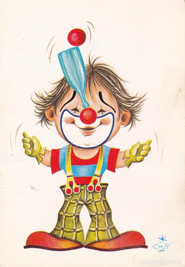 Dibujo de payaso escrita 1972 ed. chup (arrugad Vendido