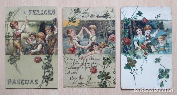 Postales: Lote de 3 tarjetas postales antiguas (principio del siglo XX) Ni&ntilde;os