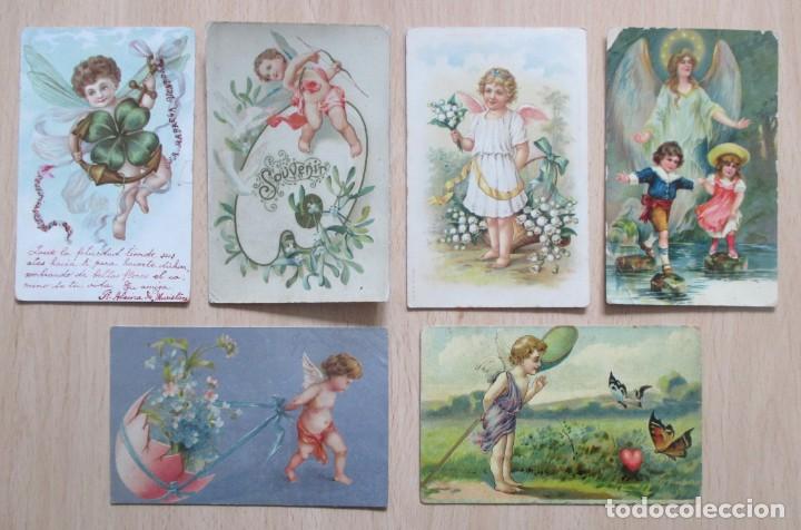 Postales: Lote de 6 tarjetas postales antiguas &Aacute;ngeles