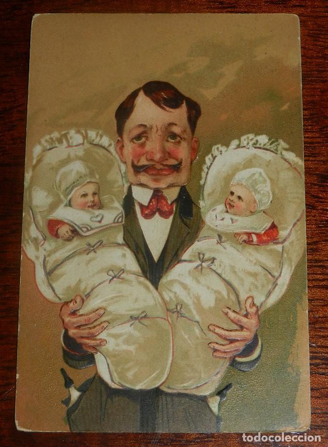 Postkarten: ANTIGUA POSTAL ILUSTRADA CON CARICATURA EN RELIEVE, SERIE 5677, ED. PBF, PRINTED IN GERMANY, NO CIRC