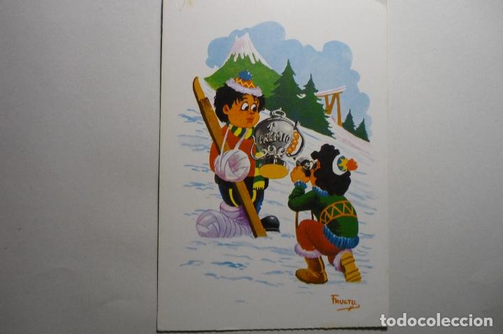 Postales: POSTAL HUMOR ESQUI-DIBUJO FRUCTU-CIRCULADA