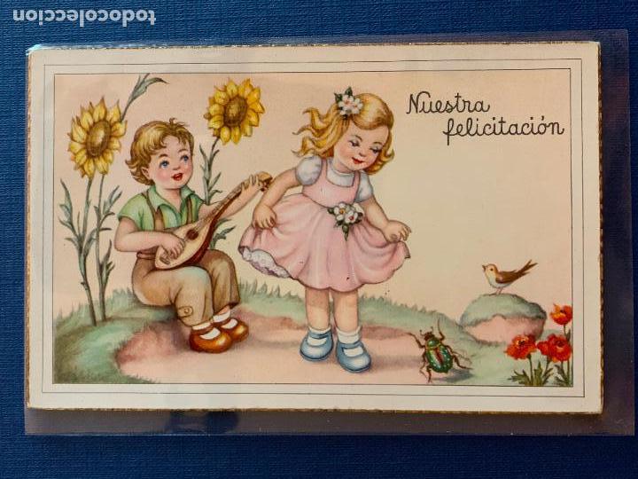 Postkarten: POSTAL INFANTIL ED. CIMA. ESCRITA 1948.