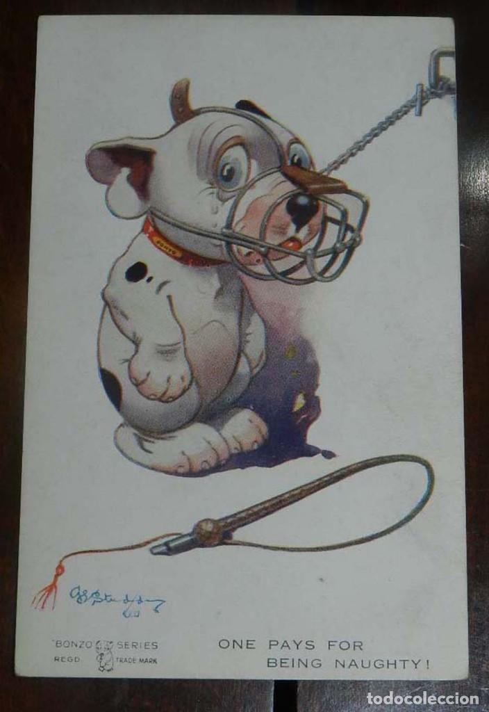 Cartoline: POSTAL DEL PERRO BONZO, ILUSTRACION GEORGE STUDDY, ED. VALENTINE&acute;S  N. 1055, NO CIRCULADA.