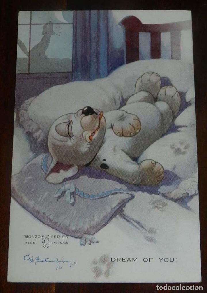 Postais: POSTAL DEL PERRO BONZO, ILUSTRACION GEORGE STUDDY, ED. VALENTINE&acute;S  N. 1076, NO CIRCULADA.