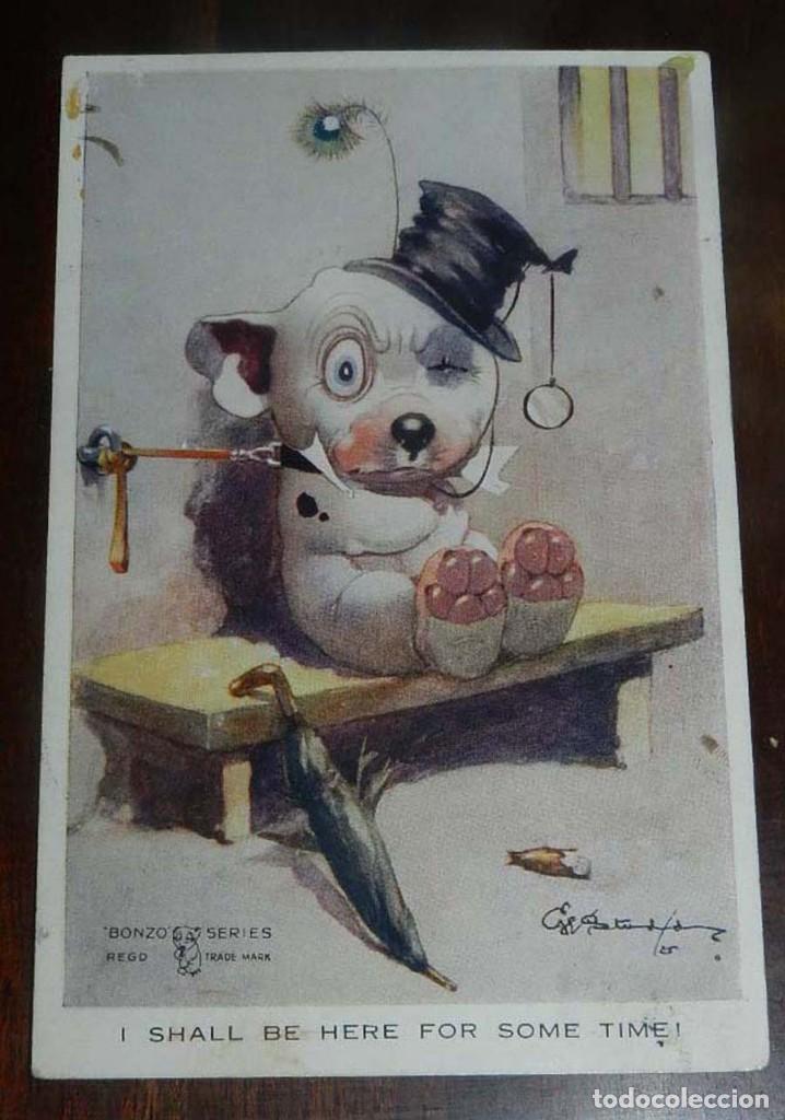 Postais: POSTAL DEL PERRO BONZO, ILUSTRACION GEORGE STUDDY, ED. VALENTINE&acute;S  N. 1130, NO CIRCULADA.
