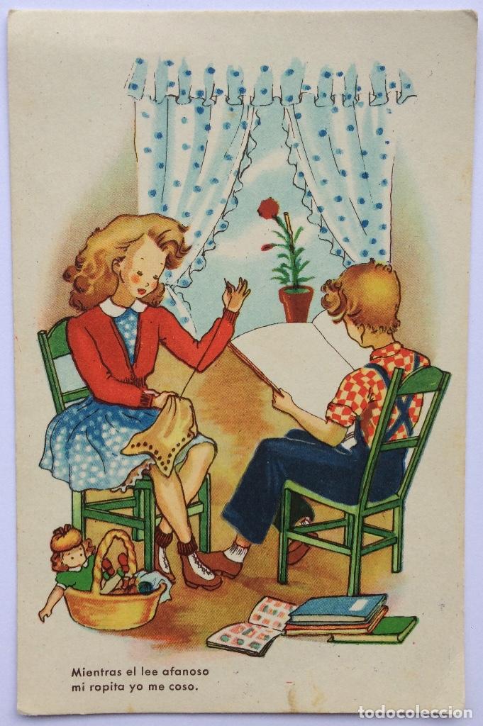 Postais: POSTAL ILUSTRACI&Oacute;N - EDICIONES COL&Oacute;N - SERIE 137/8 - ESCRITA