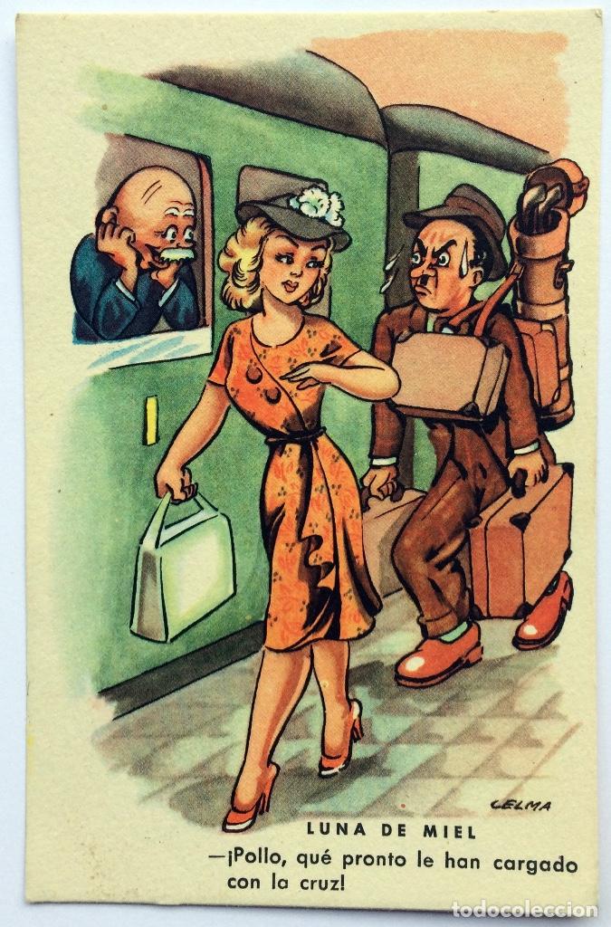 Postais: POSTAL ILUSTRACI&Oacute;N LUNA DE MIEL - CELMA - ESTAMPERIA RAM - SERIE 81 - ESCRITA