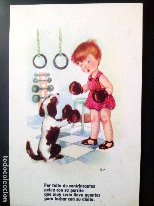 Postais: NI&Ntilde;O BOXEADOR