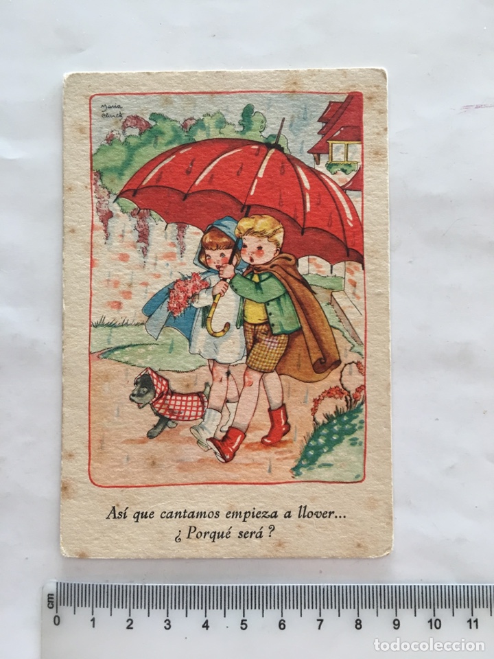Cartoline: POSTAL. ILUSTRACI&Oacute;N MAR&Iacute;A CLARET. SERIE NI&Ntilde;OS. H. 1945?.
