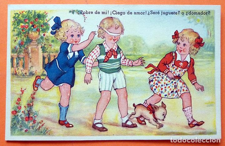 Postais: POSTAL POBRE DE MI, CIEGO DE AMOR - EDICIONES GLORIA MILL. BENISI. SERIE 103/1 - MUY BUEN ESTADO