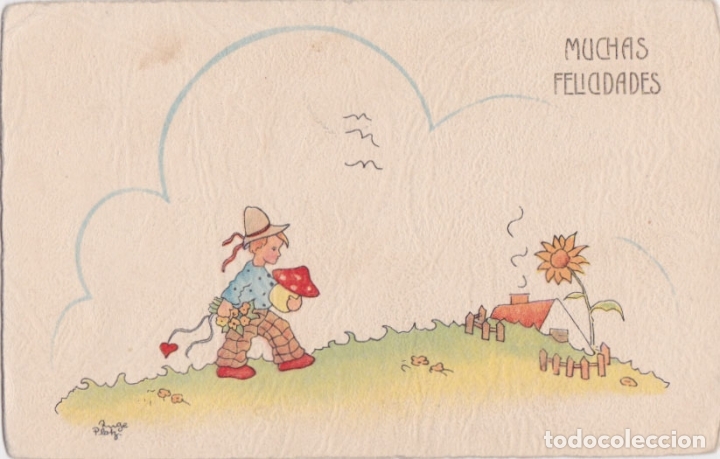 Postkarten: ILUSTRADOR: INGE PLATZ, MUCHAS FELICIDADES - PITTIUS - S/C