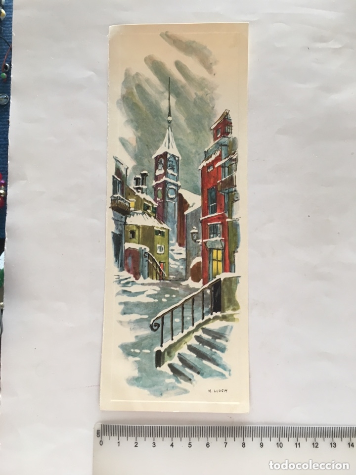 Postales: FELICITACI&Oacute;N NAVIDAD. DIPTICO PARTE SUPERIOR. ILUSTRACI&Oacute;N M. LLUCH. H. 1960?.