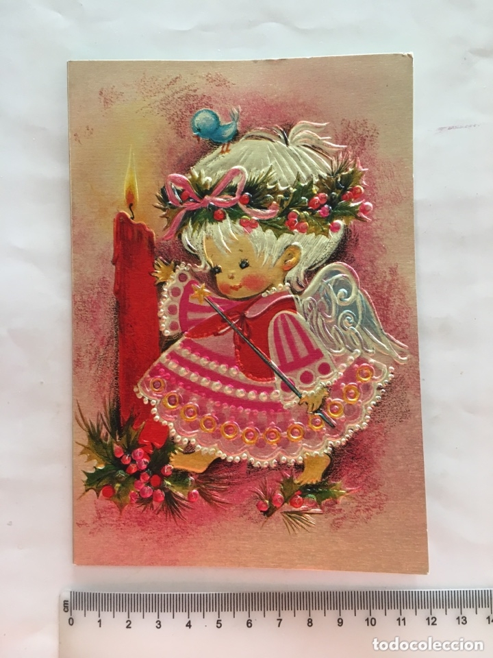 Postales: FELICITACI&Oacute;N NAVIDAD. DIPTICO. ILUSTRACI&Oacute;N?. S. A. G. E., PRINTED IN ITALY. H. 1970?.