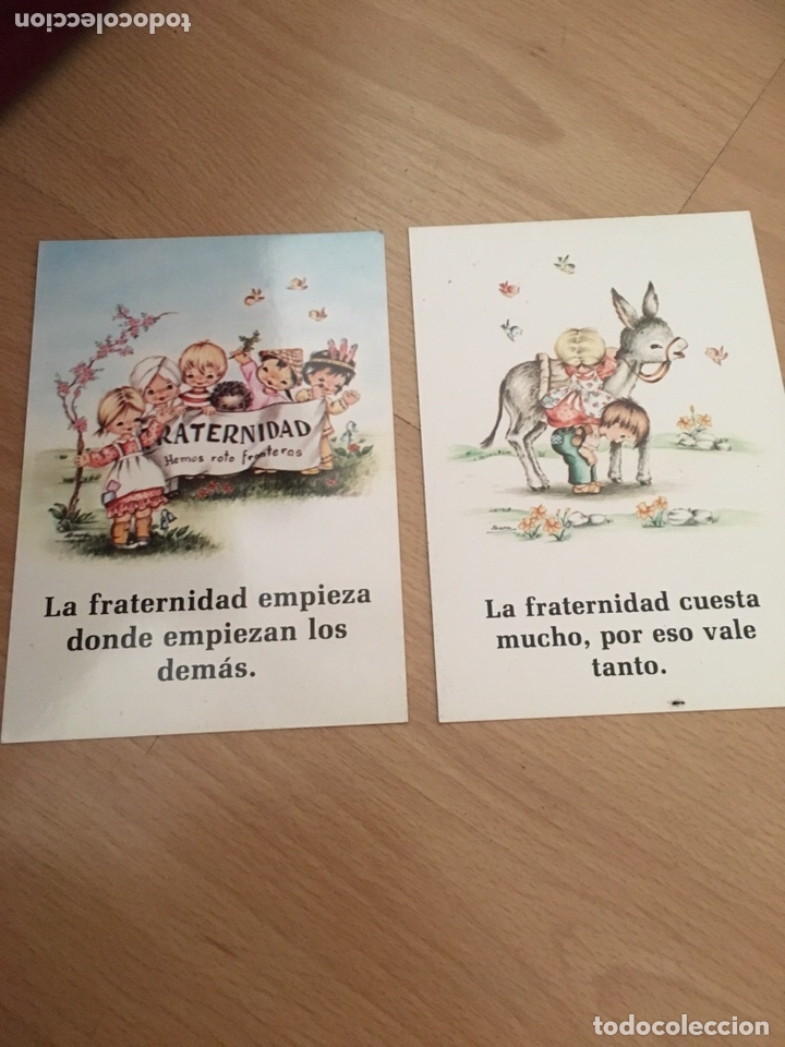 Postais: Postales infantiles.La fraternidad
