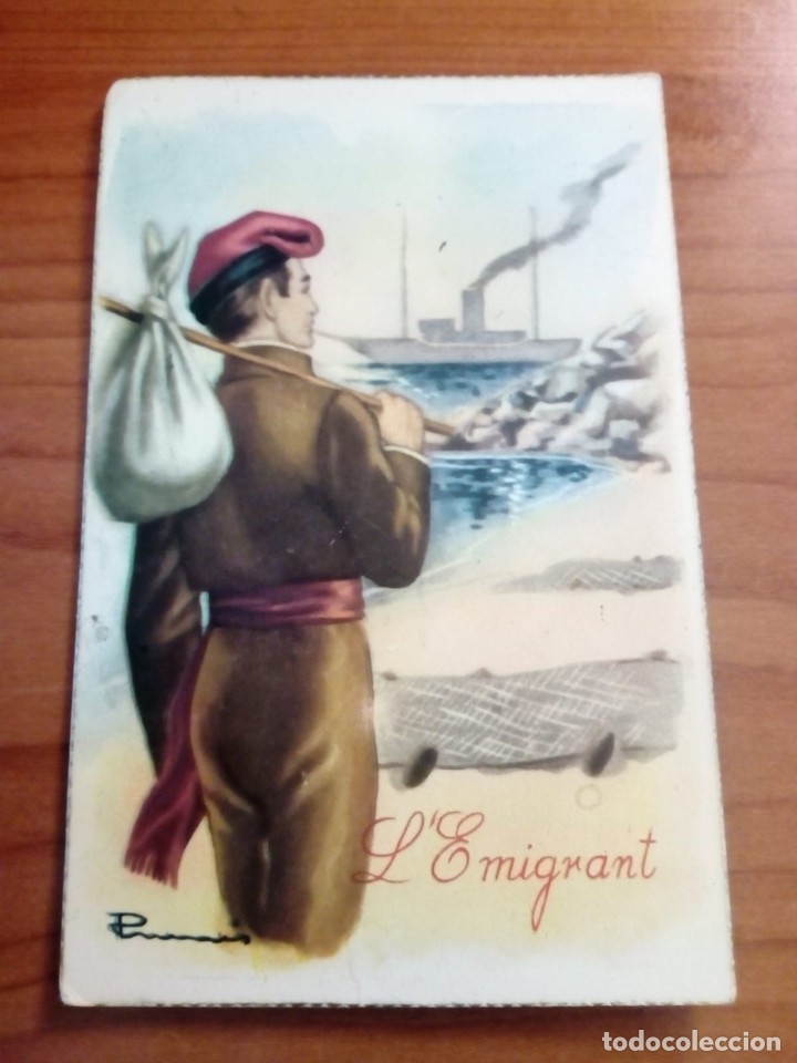 Cartoline: ANTIGUA POSTAL L'EMIGRANT CREACIONES EDIART 1957