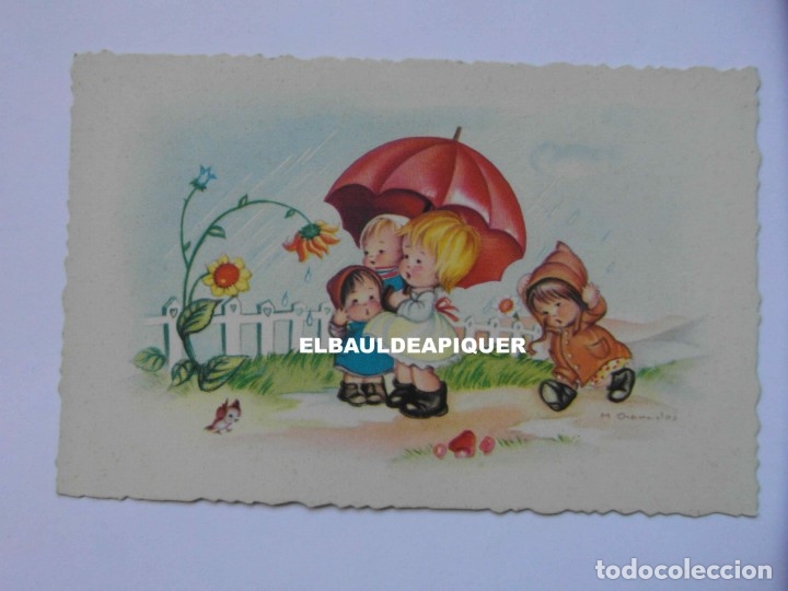 Postais: postal dibujo de ni&ntilde;os. paletti 2067/6. 1962. Ilust. M. Granados.escrita al reverso