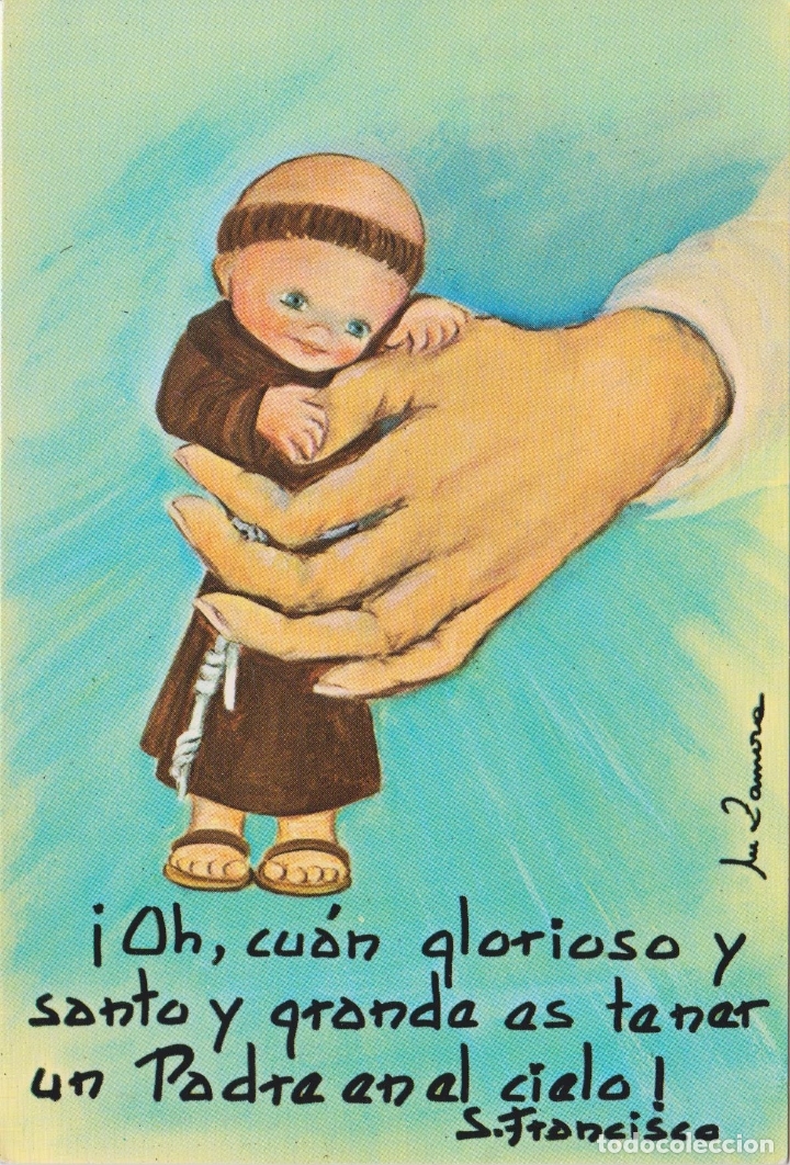 Postkarten: ILUSTRADOR: M. ZAMORA,  FRASE S. FRANCISCO - COL. LETITIA 18 - S/C