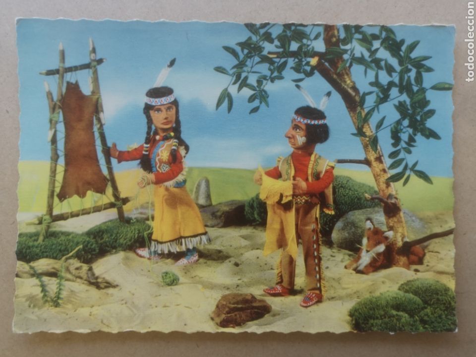 Postcards: POSTAL 310/2 NUEVA, TROQUELADA.ESCENA INDIOS