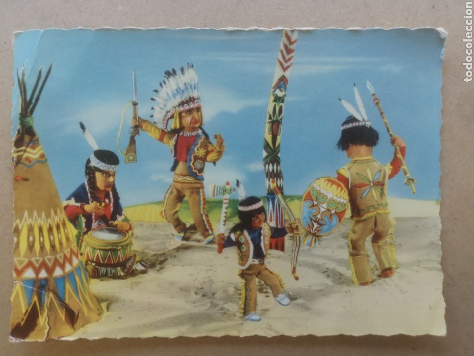 Postcards: POSTAL 310/1 NUEVA, TROQUELADA. ESCENA INDIOS