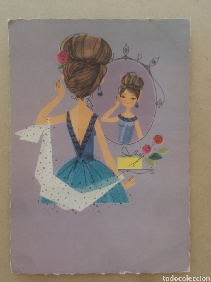 Postcards: POSTAL 1138/5 NUEVA, TROQUELADA. MUJER FRENTE AL ESPEJO