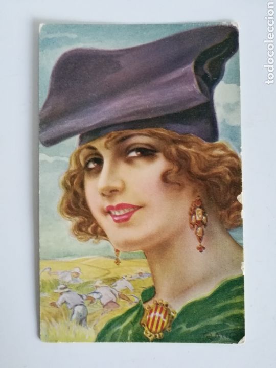 Postales: Postal Tipo Catal&aacute; Andreu R. Mir - Catalanisme Noia Senyera Barretina Segadors Rep&uacute;blica