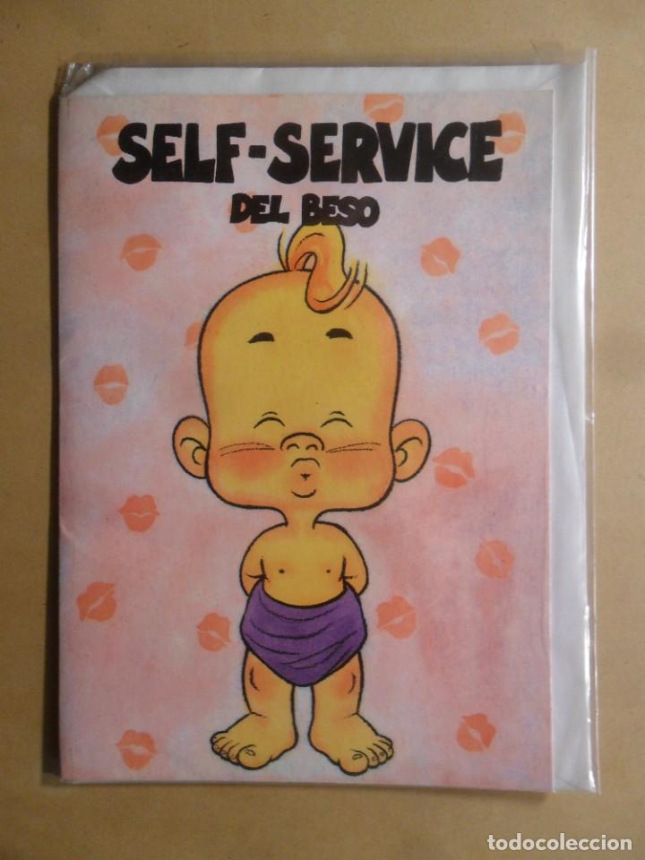 Cartoline: TARJETA DE FELICITACION - SELF-SERVICE DEL BESO - NUEVA SIN USAR
