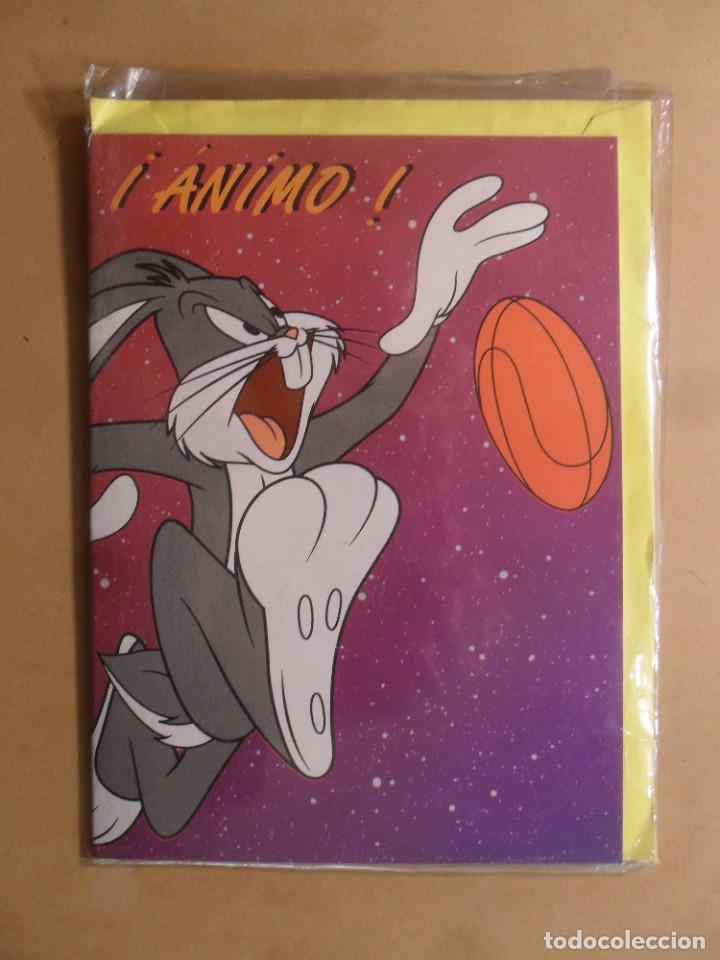 Postais: TARJETA DE FELICITACION - &iexcl;ANIMO! - LOONEY TUNES - NUEVA SIN USAR