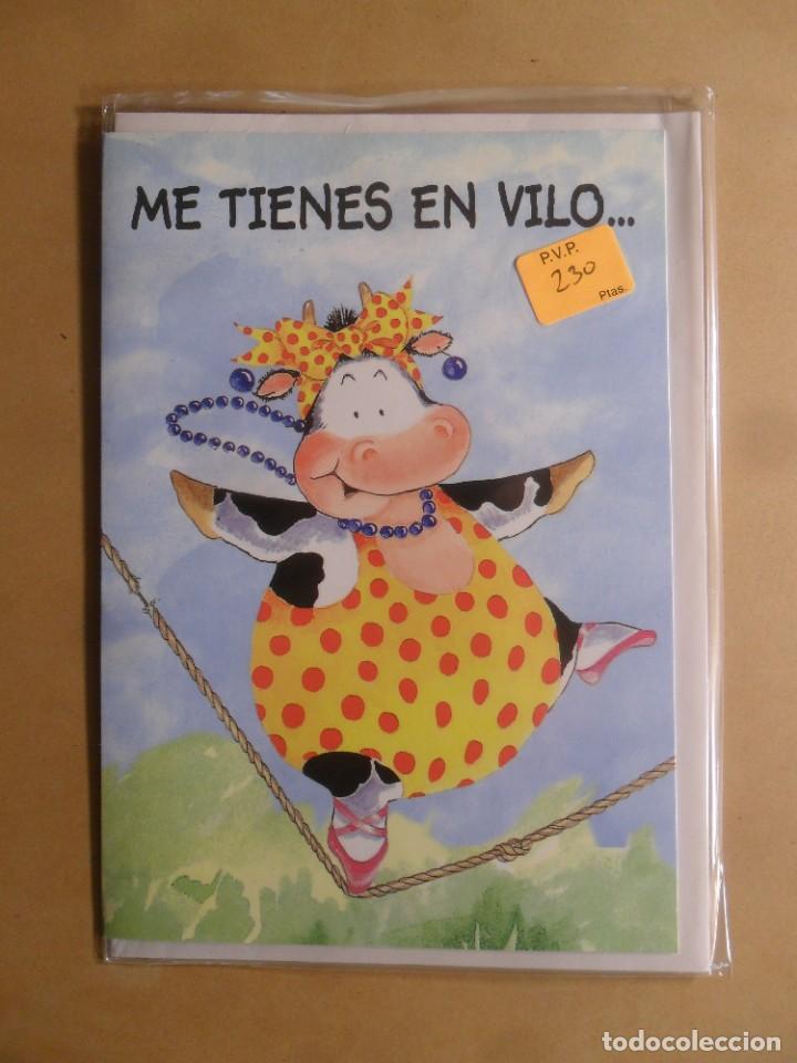 Postais: TARJETA DE FELICITACION - ME TIENES EN VILO&hellip; - NUEVA SIN USAR