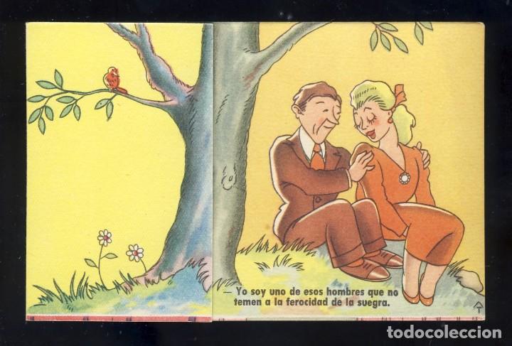 Postkarten: Postal ilustrada desplegable: Yo soy uno de estos hombres... Estamperia RAM Serie 76