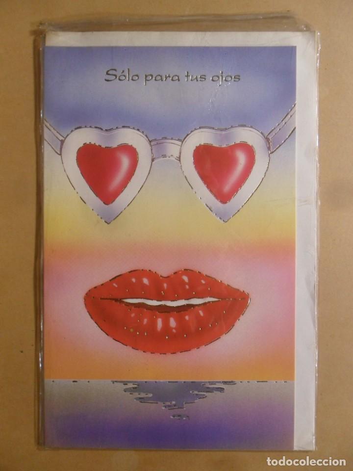 Postais: TARJETA DE FELICITACION - SOLO PARA TUS OJOS - NUEVA SIN USAR