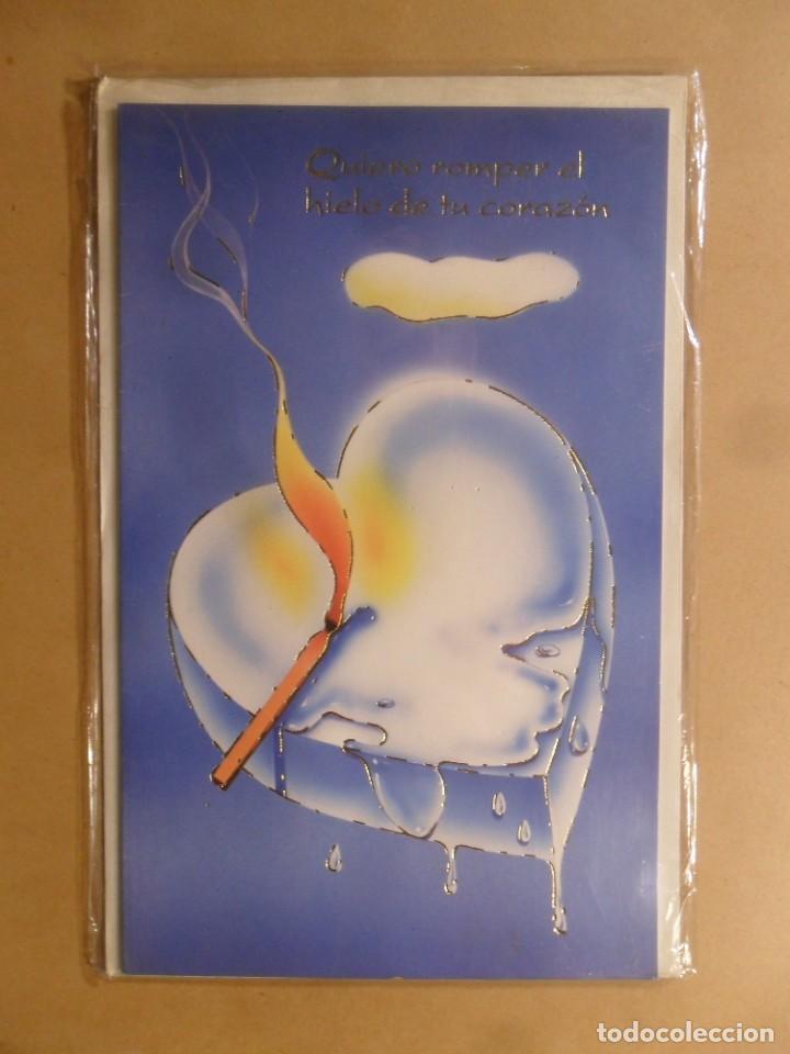 Postais: TARJETA DE FELICITACION - QUIERO ROMPER EL HIELO DE TU CORAZON - NUEVA SIN USAR