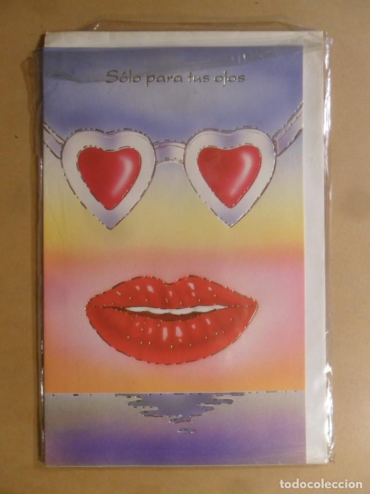 Postais: TARJETA DE FELICITACION - SOLO PARA TUS OJOS - NUEVA SIN USAR