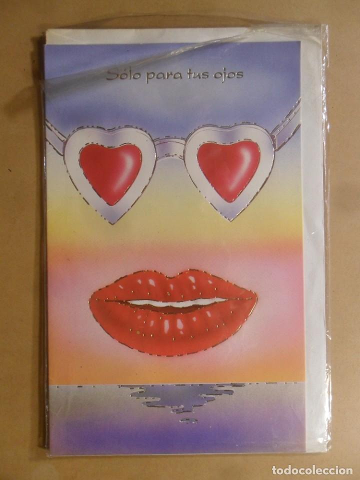Cartoline: TARJETA DE FELICITACION - SOLO PARA TUS OJOS - NUEVA SIN USAR