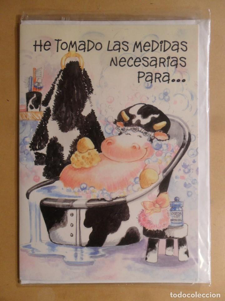 Postais: TARJETA DE FELICITACION - HE TOMADO LAS MEDIDAS NECESARIAS PARA&hellip; - NUEVA SIN USAR