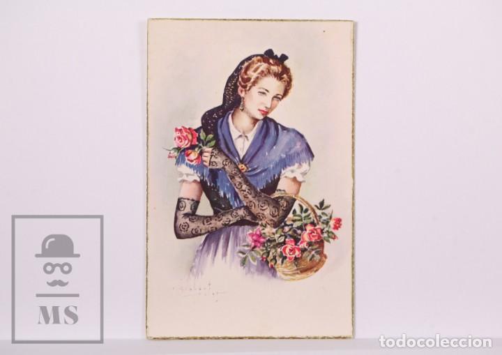 Cartoline: Postal Ilustrada por J. Gisbert Soler - Traje Regional Catalu&ntilde;a - 557/A - N&ordm; 2 - C y Z