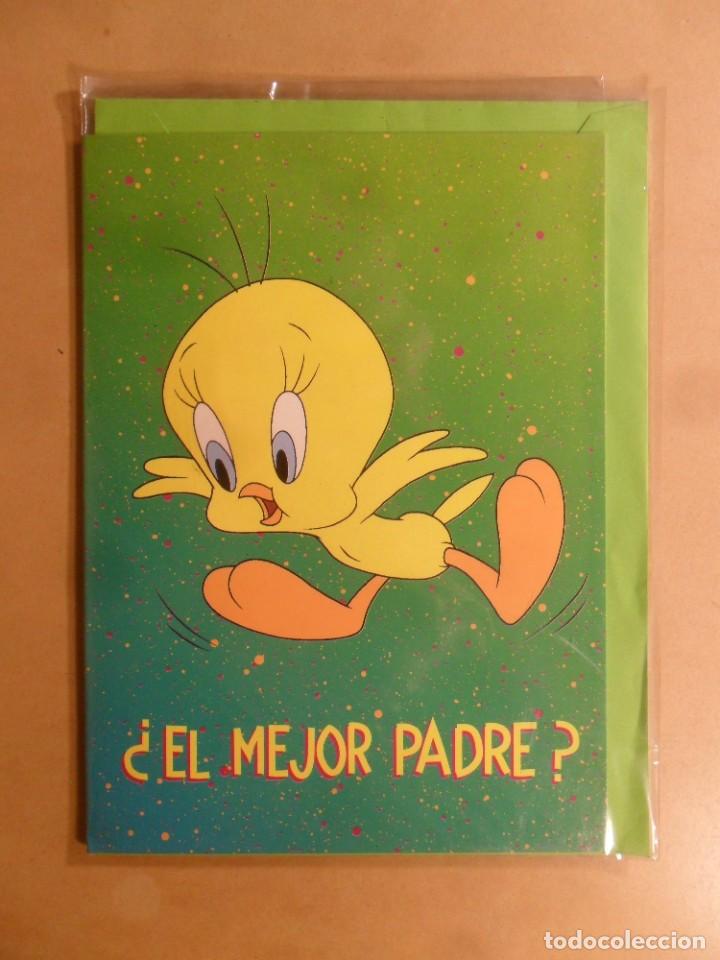 Postais: POPY CARDS - &iquest;EL MEJOR PADRE? - LOONEY TUNES - NUEVA SIN USAR