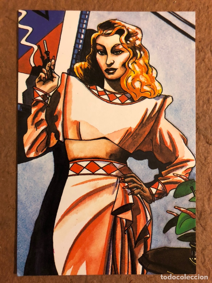 Cartoline: MUJERES FATALES, ORIGINAL DE LOUSTAL. POSTAL SIN CIRCULAR EDICIONES LA C&Uacute;PULA 1988.