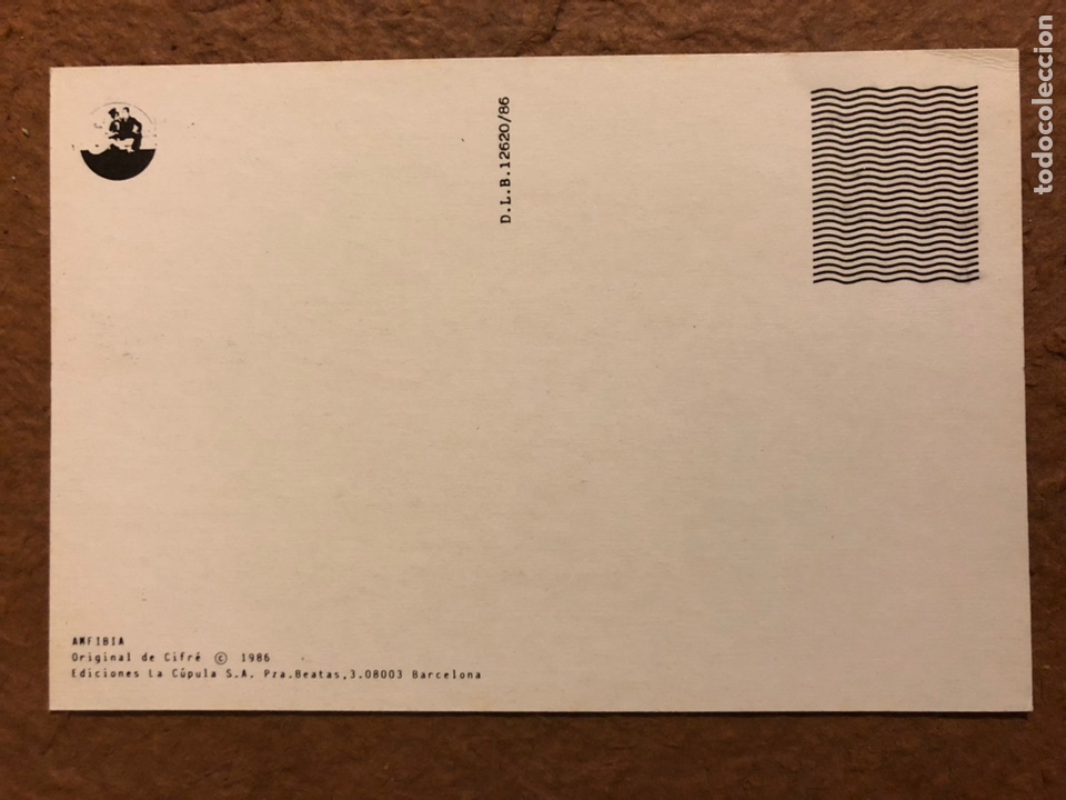 Postales: ANFIBIA, ORIGINAL DE CIFR&Eacute;. POSTAL SIN CIRCULAR EDICIONES LA C&Uacute;PULA 1986. - Foto 2