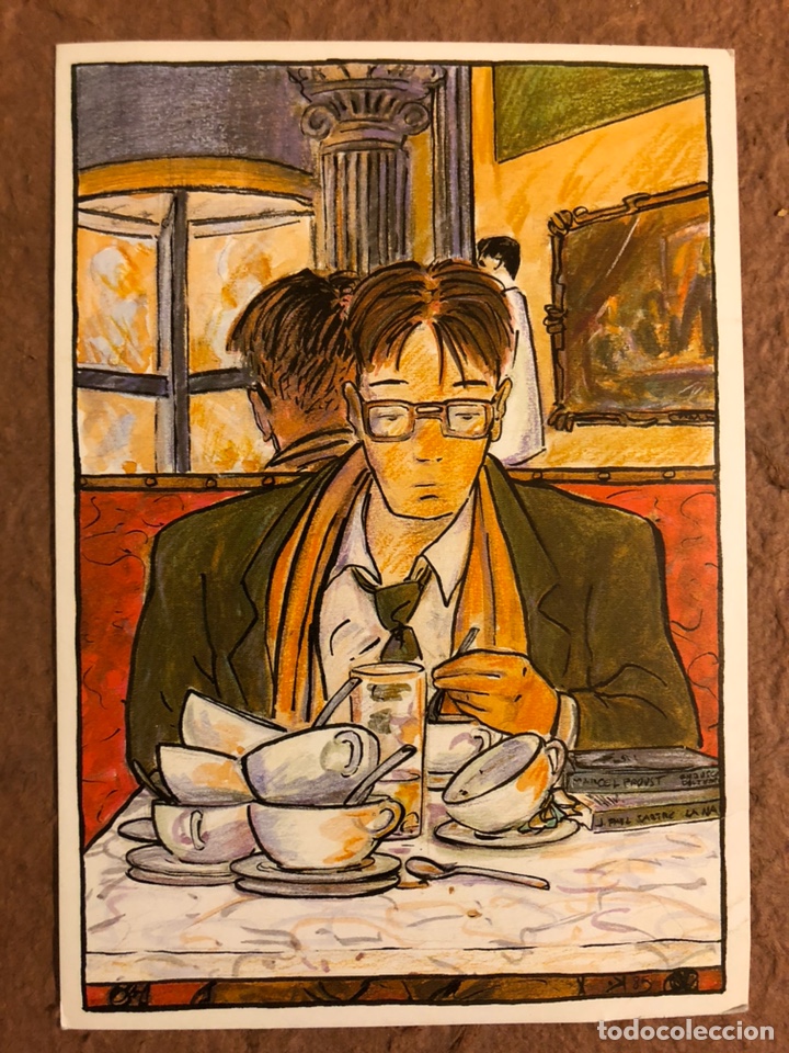 Cartoline: EN EL CAF&Eacute;, DE KIKO FERIA. POSTAL SIN CIRCULAR N&deg; 88 NORMA EDITORIAL 1986.
