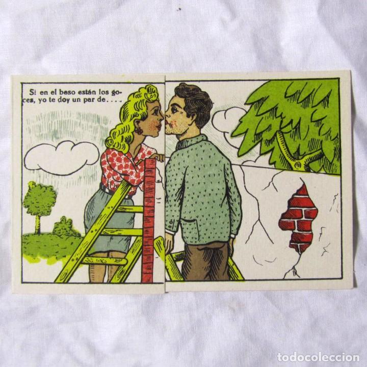 Cartoline: Tarjeta postal humor&iacute;stica desplegable