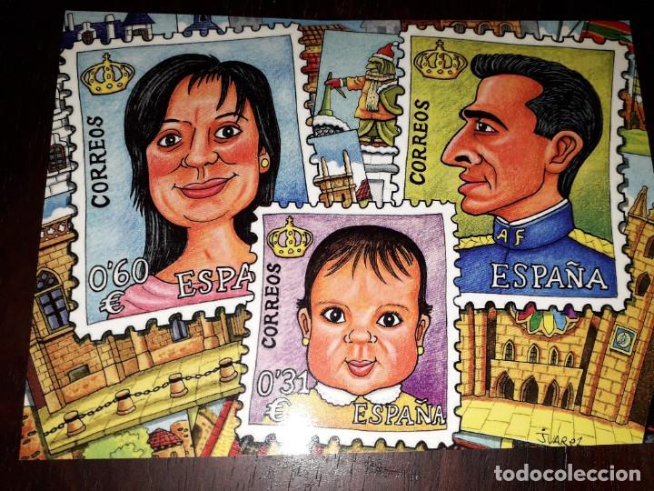 Postais: N&ordm; 19500 POSTAL LA FAMILIA REAL DIBUJO JUAREZ ALONSO FRANCO COLECCIONISMO