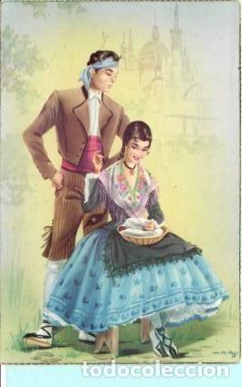 Postkarten: POSTAL DE PAREJA DE MA&Ntilde;OS EDITO CASA CyZ N&ordm; 543 / ESCRITA EL A&Ntilde;O 1961