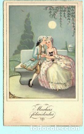 Postkarten: POSTAL DE PAREJA DE EPOCA EDITO ARTIGA N&ordm; 1021 ESCRITA EL A&Ntilde;O 1949